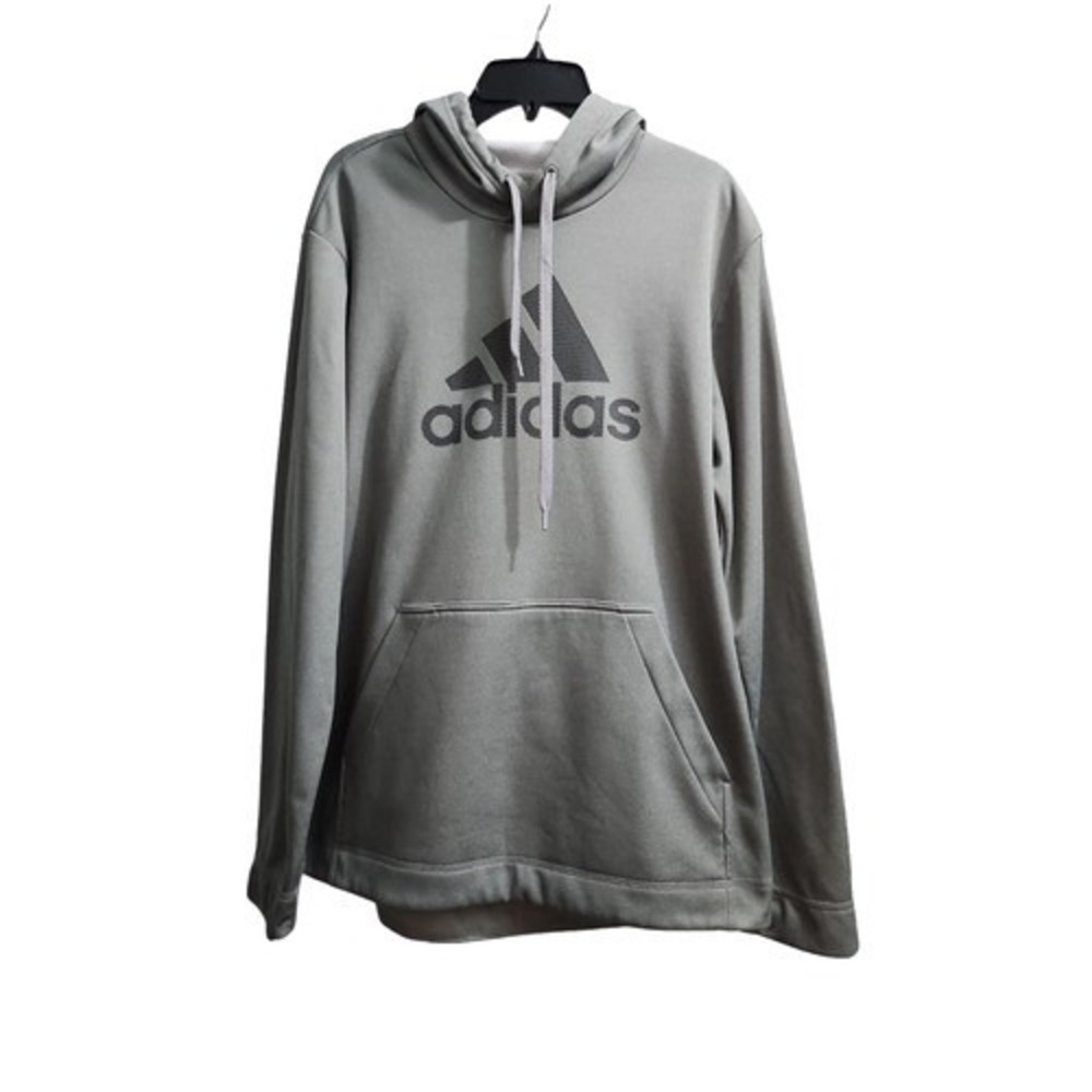 Adidas Pullover Hoodie Sweatshirt‎ Activewear Athleisure Gray L/G